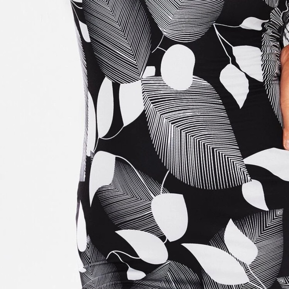 🍃NEW INVENTORY Leaf Print Slit Back Tube Body-con Dress🍃 - Picture 5 of 5